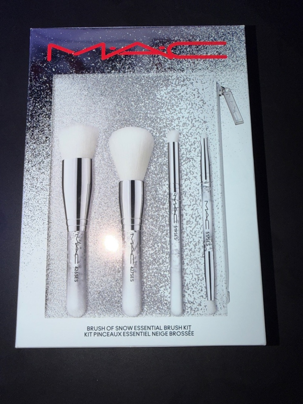 MAC Cosmetics Brush of Snow Essential Brush Kit - White & Silver